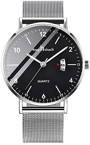 MICGIGI Herren Uhren Geschäft Wasserdicht Quarz Uhr Utra-dünn Edelstahl Mesh-Gürtel Armbanduhren