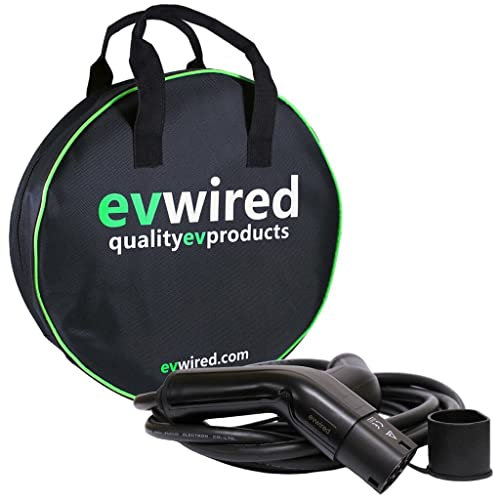 EV Wired Type 2 to Type 2 5 metre EV charging cable 32A 7kW single phase with free carry case
