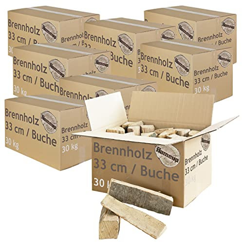 Legna da Ardere Selezione 5-500 kg Per Stufa e Camino Braciere Griglia Cestello per il Fuoco Ceppi 33 cm Flameup, Numero:240 kg