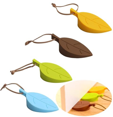 4 Pezzi Fermaporta in Gomma, Porta Fermaporte, Cuneo Antiscivolo, Atossico e Inodore, Adatto a Tutti i Tipi di Porte e Finestre, Antiscivolo