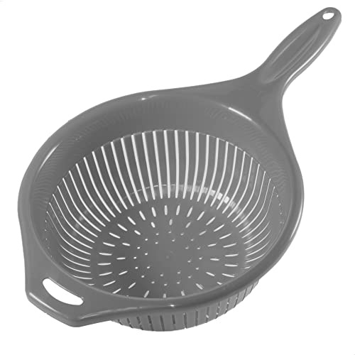 Kerafactum colador de pasta colador de cocina colador para ensalada pasta frutas verduras colador de ensalada mango largo colador de cocina colador cónico de plástico apilable apto para lavavajillas