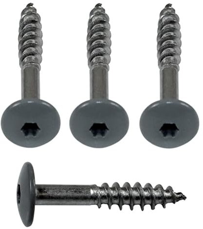SN-TEC Fassadenschrauben Rostfrei Edelstahl V4A 5,5x35 mm, Staubgrau Pulverbeschichtet RAL 7037 mit Torx T20 Aufnahme (Mengenauswahl möglich) (25)
