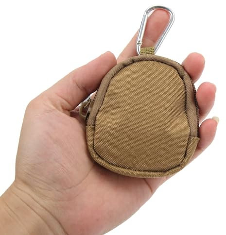 Schlüsseltasche, 8,5x6,5x2,5cm/3,3x2,6x1 Zoll 1000D Nylon Mini Schlüsseletui Geldbörse Kleine Autoschlüssel Tasche Outdoor Werkzeug Hüfttasche EDC Molle Pouch Camping Waist Pack für Damen Herren