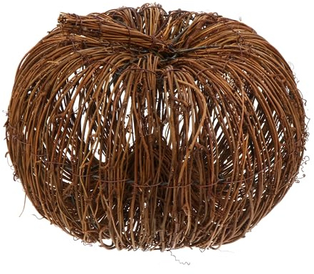 MAGICLULU 1Pc halloween decoration mixed pumpkin decor wicker pumpkin Natural Weaving thanksgiving Faux s fall s grapevine wicker vine baby rattan dining table