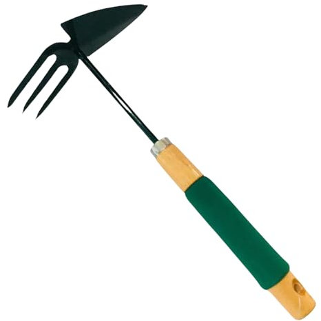 Dunnet Tools Weed Remover Garden Tools Double Ended Carbon Steel Head Gardening Tools Heavy Duty Weed Remover Tool With Cushion Grip Handle Versatile Garden Weeding Tool