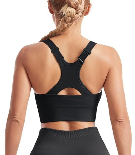 Atxnn Sujetador Deportivo Mujer Top Deportivo Alto Impacto Bra Almohadillas Extraíbles Bra Top sin Aros para Yoga Fitness Gimnasio