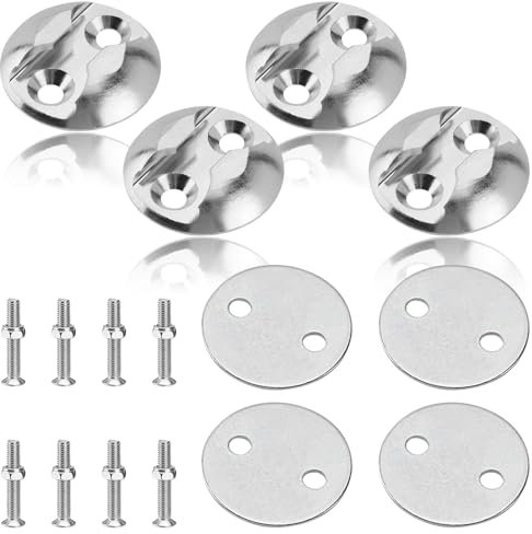 Set di 4 binari per airline, in alluminio, con viti, per il fissaggio rotondo, per camion, camper, moto, motoslitte