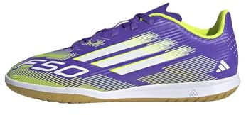 adidas Unisex Kinder F50 Club Indoor Football Boots Kids Fußballschuhe, Purple Rush/Cloud White/Lucid Lemon