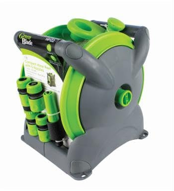 Garden Mile 15m Hose Pipe Reel Ready Assembled Complete Set Heavy Duty Garden Hose Reel Wall Mounted 49ft Hosepipes Attachments and Connectors Included Perfect for Car Washing Plant Watering