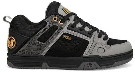 DVS Comanche, Scarpe da Skateboard Uomo, Grigio/Nero/Oro, 38.5 EU