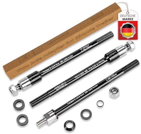 Liebdorf® Thru Axle Bicycle Trailer - M12 Adapter for All Lengths - Bicycle Trailer Coupling - Bicycle Thru Axle Adapter (M12 x 1.5)