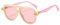 XXGJOALD New 2025 Sonnenbrille Sunglasses Women Retro Gradient Shades UV400 Trending Men Rivets Sun Glasses(Pink)