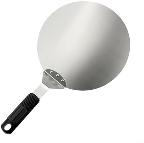 Pala per pizza, paletta per pizza in acciaio inox, vassoio in metallo, per pizze fatte in casa, pasticcini, impasti, pane, torte, ecc., resistente (30,5 cm)