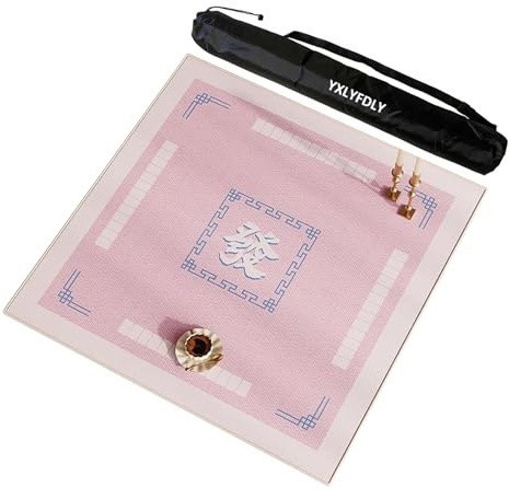 YXLYFDLY Tapete de juego multiusos Mahjong, cubierta de mesa antideslizante para dominó y juegos de cartas (110 cm)