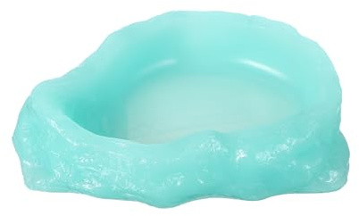 QUARKZMAN Cuenco De Comida para Reptiles 5.1 Pulg Azul Fluorescente