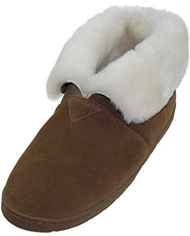 Harrys-Collection Damen Herren Boots aus feinstes Merino Lammfell in 2 Farben, Farben:Haselnuss, Schuhgröße:43