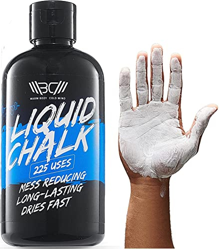WARM BODY COLD MIND Premium Magnesite Liquida 50ml/250ml - Anti - Sudore Liquid Chalk, Magnesio Liquido per Arrampicata Gesso Palestra, Gym (250ml)
