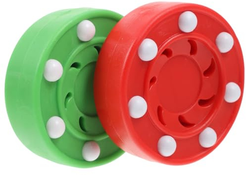 ibasenice Roller Hockey Puck 2Pcs Shockproof Lightweight Training Balls 3Inch Diameter for Indoor Outdoor Use Enhance Skill Development