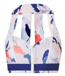 MF -Sea® Bikini Jackie Top Multicolor Tryck Bikini med Halter Cut, Blixtlås Fram, Polyester och Elastan-tyg, Perfekt för simning, Surfing, Andra vattensporter. (M)
