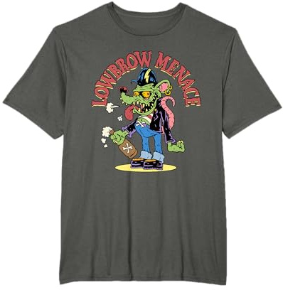 Lowbrow Menace Greaser Rat Mouse Creepers Monster Fink Freak T-Shirt