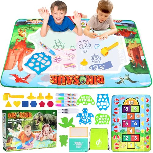 Aimiffy Pintar con Agua 100x150 cm - Pizarra Mágica con Libro de Dibujo y 4 Bolígrafos para Juegos Educativos para Niñas- Juguetes para Niños 2 a 6 Años
