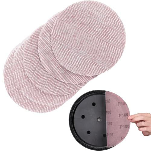 Sruhrak Slipskiva 225 mm, 25 stycken slippapper 180 slipkorn för gipsskivor