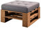 Lermowood Palettenmöbel Mp Hocker 80 x 80 x 30 cm Eiche | Europaletten Indoor und Outdoor Lounge Gartenmöbel Holz Gartenmöbel Set Lounge Möbel Terrasse Balkon Loft Stil Paletten
