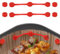 Lyreh Air Fryer Magnets Set, Silicone 2pcs Strips 4pcs Round Buckles Universal High Temperature Resistant Air Fryer Magnet Silicone Buckle for Parchment Paper