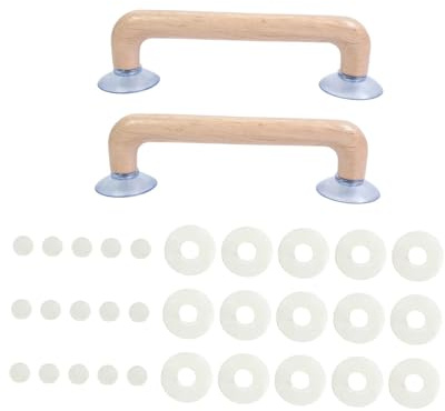 Fancyes 2Pcs Suction Cup Ruler Handle Strong Adsorption Reusable Multipurpose with Non Slip Pads Ruler Gripper for Crafting Patchwork
