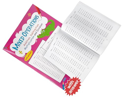 Studentvänlig aritmetik övningsbok multiplikation division träning lätt design hållbar matematik arbetsbok matematik övningsark