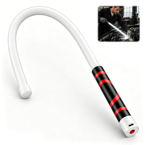 Biegsamer LED Arbeitsleuchte mit 3 Helligkeitsstufen, Flexible LED-Taschenlampenstab, 73cm Wiederaufladbare Stablampe, Werkstattlampe für Autoreparatur, Enge Räume und Werkstatt