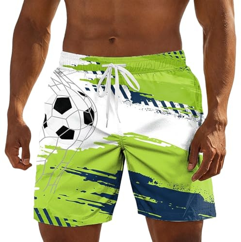 Vhersily Pantalones cortos de surf para hombre, largos, bañadores de playa, bermudas a la rodilla, bañador fantasía con forro de malla, trajes de baño de secado rápido, transpirables, al aire libre