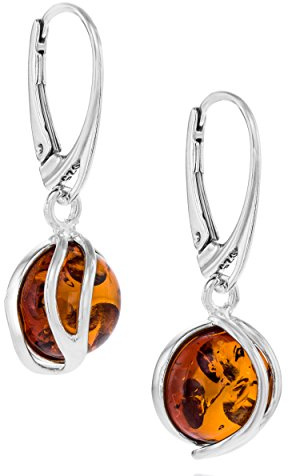 Copal Pendientes Artesanales De Ámbar Natural En Plata De Ley 925 Fino Acabado