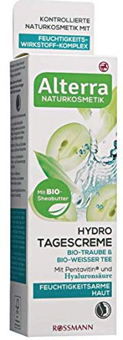 Alterra Hydro Tagescreme Bio-Traube mit Penravitin® & Hyalauronsäure, für feuchtigkeitsarme Haut, 50 ml