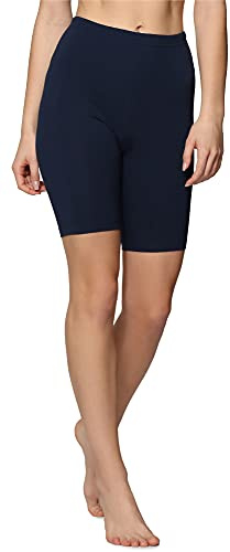 Bellivalini Damen Kurze Leggings aus Baumwolle BLV50-157 (Marineblau, L)