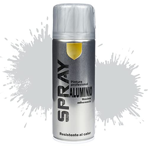 Etrexonline Pintura Spray Multicolor Profesional 400ml Adecuado Metal Madera y Plástico - Color Aluminio (Paquete de 1)