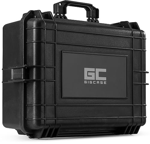 Power Dynamics GIGCase26 Maleta Rígida con Espuma, Estuche Negro Impermeable para Transporte Seguro – Ideal para Cámaras, Equipos DJ, Fotografía, Electrónica o Herramientas Frágiles y Valiosas