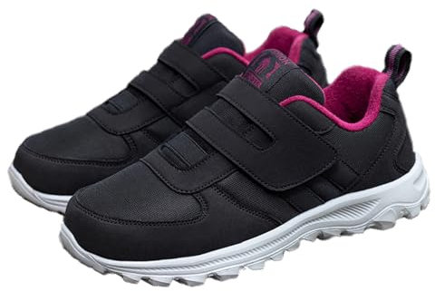 AZMAHT Basket Orthopedique Chaussures Médicales de la Marque Hommes et Femmes Atteint de Diabète Existent Convenant aux Pieds Gonflés des Personnes Diabétiques,Women Black,42/260mm