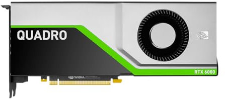 Nvidia Quadro RTX 6000 24GB GDDR6 3x DisplayPort 1x USB C, PCIe Express Professional Graphic Card, 8K support (Renewed)