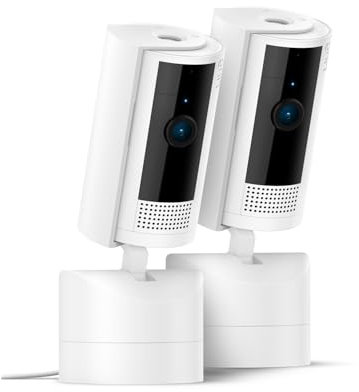 Ring Pan-Tilt Indoor Camera | Plug-In Pet Security Camera | 360° pan & 169° tilt coverage, Manual Privacy Cover, HD video, Two-Way Talk, Wi-Fi | 30-day free trial of Ring Home | 2 Cameras