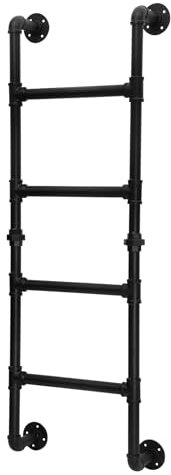 4.1ft Heavy-Duty Metal Wall-Mounted Egress Ladder – 330lbs Capacity, for Basement Window Well, Fire Escape, RV, Attic, Bunk Bed & Dorm
