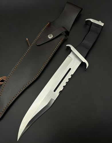 Genérico TEERMA KA8 Cuchillo Supervivencia Caza Monte bushcraft Camping Outdoor Campo - Con vaina cutánea, Se utiliza principalmente para la caza y el senderismo