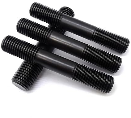 10 pezzi M10*100mm perno filettato a doppia estremità, acciaio al carbonio grado 8.8 finitura ossido nero barra filettata lunga uguale per fissaggio di collegamento per manutenzione industriale mobili
