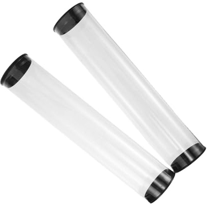 Healeved 2 Pezzi Tubo Trasparente Porta Palline da Golf con Coperchio Rimovibile Contenitore Plastica Resistente per Palline Custodia Protettiva per Collezione e Trasporto