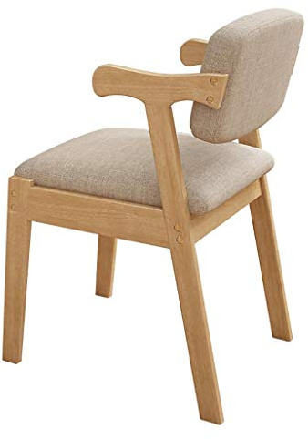 Sedia Da Pranzo, Sedia In Legno Massello Con Bracciolo E Schienale, Per Contatore Salotto Soggiorno Poltrona Angolo Poltrona, 4 Colori (Color : B)