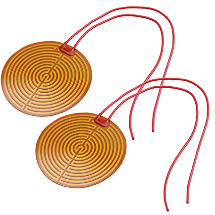 BQLZR Runde Heizfolie, 12 V, 13 W, PI Klebeband, 70 mm Durchmesser, 2 Stück