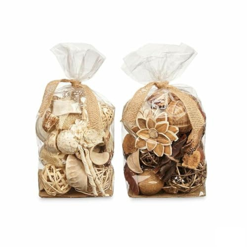 Gift Decor Potpourri Decorativo Bianco Marrone 19 x 40 x 14 cm (8 Pezzi)