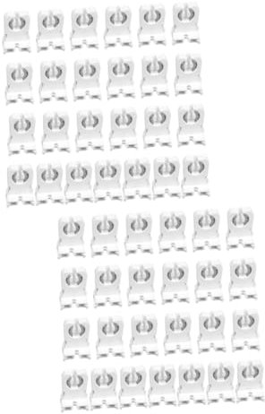 OSALADI 100 Stk Haltbarer Lampenhalter Sockel Für Röhrenlampen Fassung Für Leuchtstoffröhren G13 Licht Fassung Nicht Parallel Geschaltete Tombstone-buchse Haushalt Weiß Lampenkopf T8