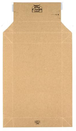 Fixo Packung | 30 Versandtaschen aus festem Karton mit Faltenbalg | 236 x 320 mm | Mindestmaße 165 x 250 mm | Faltenbalg 70 mm | selbstklebender Verschluss | perfekt für den Versand