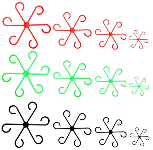 IKOPFLN 12pcs supports pour plantes vivaces, anneau de support de jardin, support pour plantes, treillis Monstera, anneau tige support plantes (4 tailles:5,8/7,7/11,7/13,5 cm)